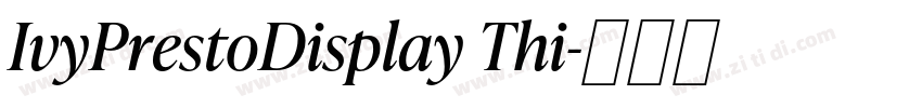 IvyPrestoDisplay Thi字体转换